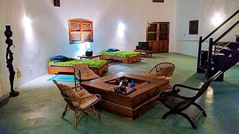 Hôtel Cap Skirring salon réception Le Papayer Ecolodge hôtel Casamance Sénégal